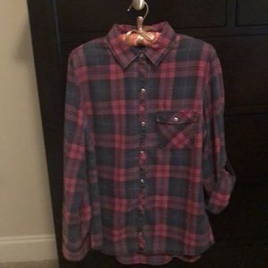 New York and Company Plaid Pink And Navy